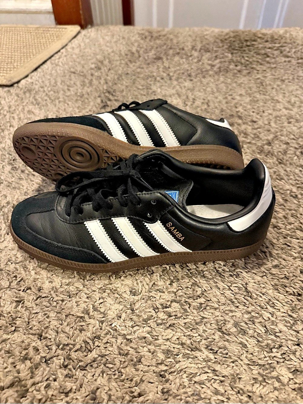 Black and white Samba sneakers